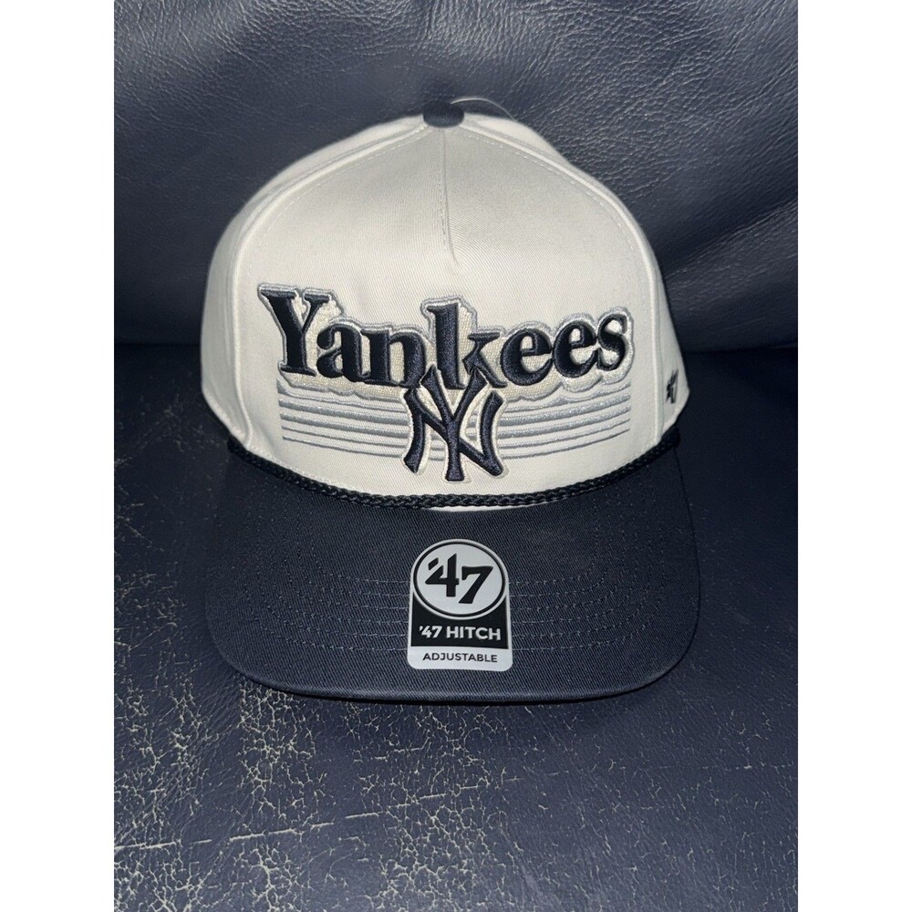 New York Yankees '47 Hitch Adjustable MLB Snapback Baseball Cap Sandstone Navy